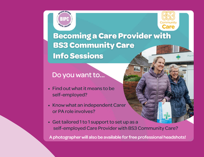 Monthly information and support sessions for prospective care professionals